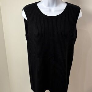 Lafayette 148 New York Black Sleeveless Sweater